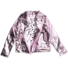 LOLA AND THE BOYS Outerwear-METALLIC FOIL MOTO JACKET