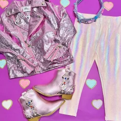 LOLA AND THE BOYS Outerwear-METALLIC FOIL MOTO JACKET