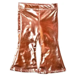 COZII BY T2LOVE Bottoms | Bottoms-METALLIC PLEATHER FLARE LEGGINGS