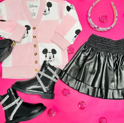 CHASER KIDS Outerwear | Cartoon Characters-MICKEY CHECKERED CARDIGAN