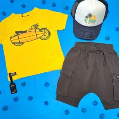 BOY YPORQUE Tops-MOTORBIKE SURFBOARD SOUND TSHIRT