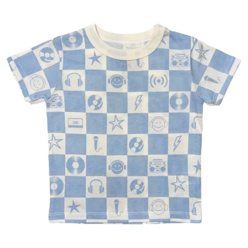 BOY CHASER KIDS Tops | Checkered-MUSIC CHECKERED TSHIRT
