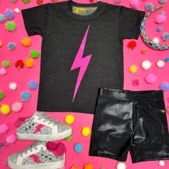 AVIATOR NATION KIDS Tops | Camp Outfits-NEON BOLT TSHIRT