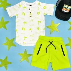 BOY APPAMAN Tops | Neon-NEON CLUBHOUSE HENLEY