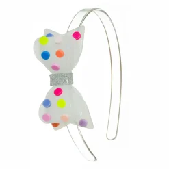 LILIES u0026 ROSES Clips / Headbands | Neon-NEON DOT BOW HEADBAND