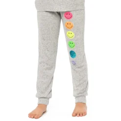 MALIBU SUGAR Bottoms | Neon-NEON SEQUIN SMILEY FACE HACCHI SWEATPANTS