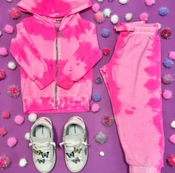 T2LOVE Bottoms | Tie Dye-NEON TIE DYE SWEATPANTS