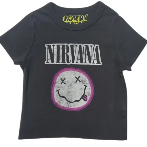 ROWDY SPROUT Tops | Sets-NIRVANA FITTED TSHIRT