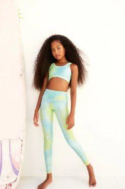 LITTLE PEIXOTO Tops | Neon-OLIVIA LAGOON SPORTS BRA
