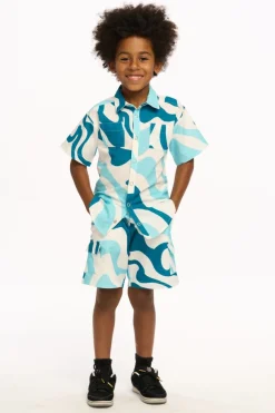 BOY CHASER KIDS Bottoms-OXFORD SWIRL CARGO SHORTS