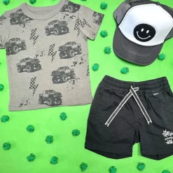 BOY MUNSTER KIDS Bottoms-PALM TREES SHORTS