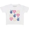 PRINCE PETER Tops | Hearts-PEACE LOVE SMILE CROP TSHIRT