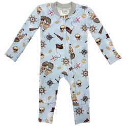 BOY ESME Footies / Pajamas-PIRATES ZIP FOOTIE