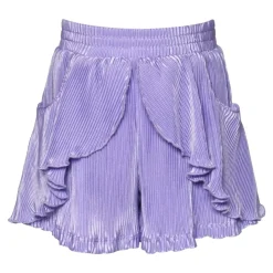 SARA SARA Bottoms | Bottoms-PLEATED RUFFLE SHORTS
