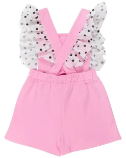 WAUW CAPOW Jumpsuits / Rompers-POLKA DOT FRILL ROMPER W/ REMOVABLE STRAPS