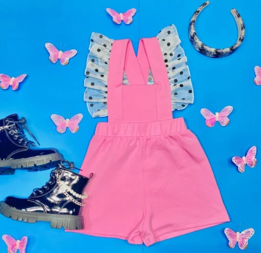 WAUW CAPOW Jumpsuits / Rompers-POLKA DOT FRILL ROMPER W/ REMOVABLE STRAPS
