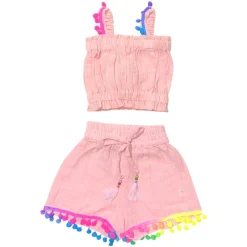 BELA u0026 NUNI Bottoms | Tops-POM POM TANK TOP AND SHORTS SET