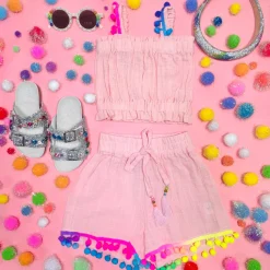 BELA u0026 NUNI Bottoms | Tops-POM POM TANK TOP AND SHORTS SET