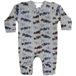 BOY BABY STEPS Footies / Pajamas | Cars-RACE CARS FOOTIE