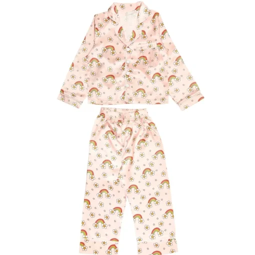 MINI DREAMERS Bottoms | Pajamas-RAINBOW DAISY SET
