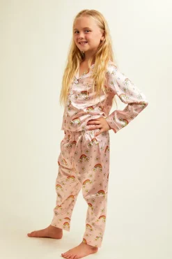 MINI DREAMERS Bottoms | Pajamas-RAINBOW DAISY SET