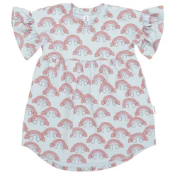 HUXBABY Dresses | Dresses-RAINBOW FRILL DRESS