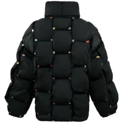 LOLA AND THE BOYS Outerwear-RAINBOW GEM GUILTED PUFFER JACKET