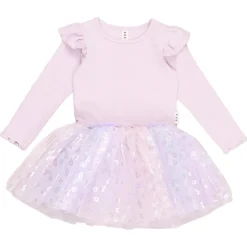 HUXBABY Dresses | Rainbow-RAINBOW RIB ONESIE DRESS