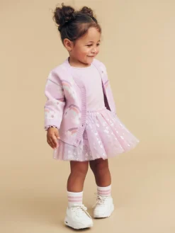 HUXBABY Dresses | Rainbow-RAINBOW RIB ONESIE DRESS