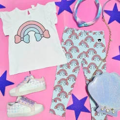 HUXBABY Tops | Tops-RAINBOW RUFFLE TOP