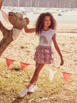 HUXBABY Tops | Tops-RAINBOW RUFFLE TOP