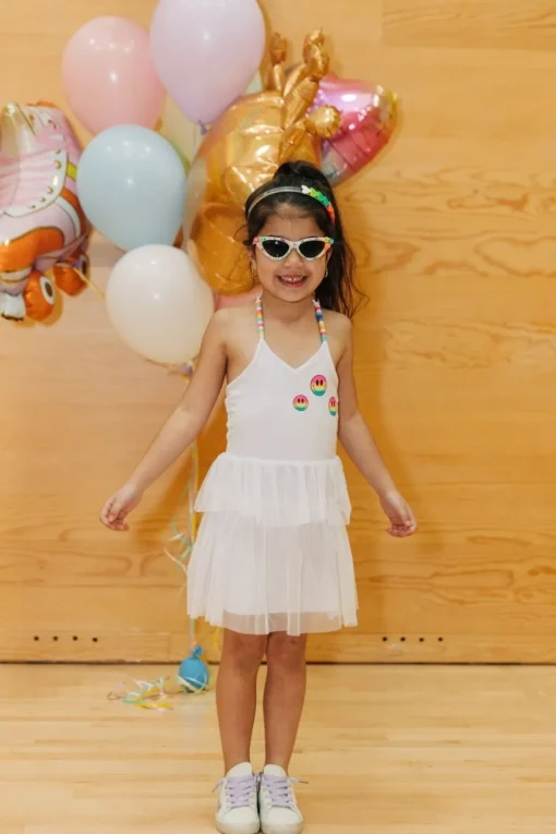 FLOWERS BY ZOE Dresses | Neon-RAINBOW SMILEY TUTU DRESS W/ BEADS