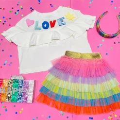 RASPBERRY PLUM Bottoms | Rainbow-RAINBOW TUTU SKIRT