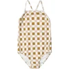 RYLEE + CRU Swim | Swim-RETRO CHECK SKY ONE PIECE RUFFLE SWIMSUIT