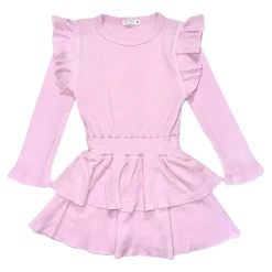 COZII BY T2LOVE Dresses | Dresses-RIBBED RUFFLE DRESS