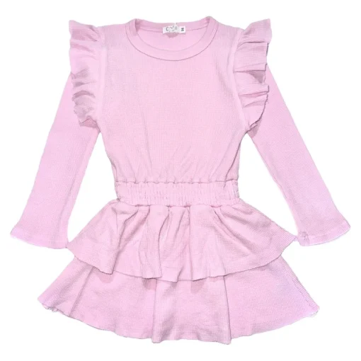 COZII BY T2LOVE Dresses | Dresses-RIBBED RUFFLE DRESS