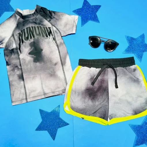 BOY NUNUNU Swim | Swim-ROCK NU ROLL TIE DYE RASH GUARD