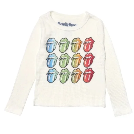 ROWDY SPROUT Tops | Tops-ROLLING STONES THERMAL LONG SLEEVE TOP