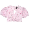 KATIE J NEW YORK Tops | Spring Florals-ROSEBUD PLAID JULIETTE TOP