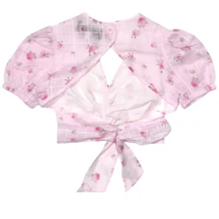 KATIE J NEW YORK Tops | Spring Florals-ROSEBUD PLAID JULIETTE TOP
