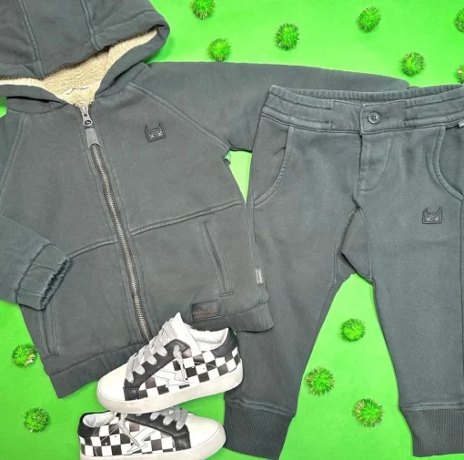 BOY MUNSTER KIDS Outerwear-RUGGED SHERPA ZIP UP HOODIE JACKET