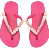 PLANET SEA Shoes-SEASHELL FLIP FLOP SANDALS
