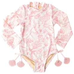 SHADE CRITTERS Swim | Swim-SEASIDE TOILE LONG SLEEVE ONE PIECE SWIMSUIT