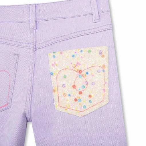 BILLIEBLUSH Bottoms | Denim On Denim-SEQUIN POCKET DENIM PANTS