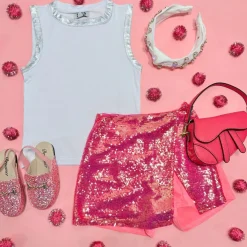 MIA NEW YORK Bottoms | Sequin & Sparkle✨-SEQUIN SKORT (SKIRT W/ SHORTS)