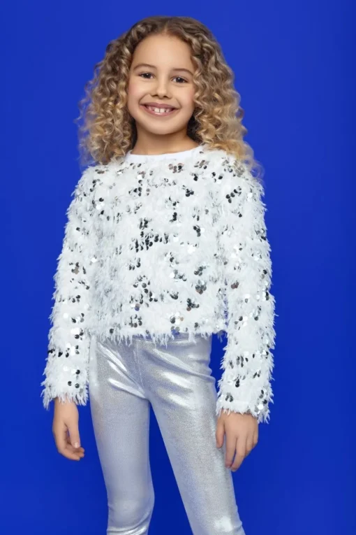 MIA NEW YORK Outerwear | Sequin & Sparkle✨-SEQUIN TEXTURED SWEATSHIRT