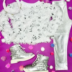 MIA NEW YORK Outerwear | Sequin & Sparkle✨-SEQUIN TEXTURED SWEATSHIRT
