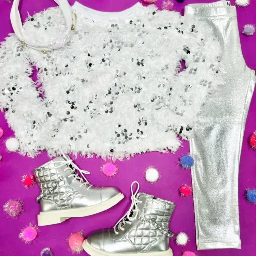 MIA NEW YORK Outerwear | Sequin & Sparkle✨-SEQUIN TEXTURED SWEATSHIRT