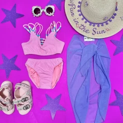 LES TOUT PETITS Swim-SHEER SARONG WRAP COVER UP