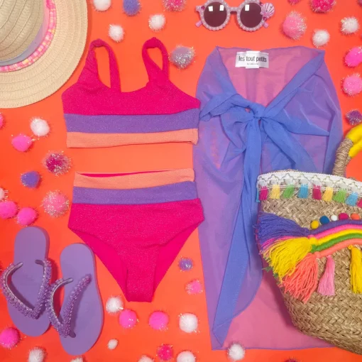 LES TOUT PETITS Swim-SHEER SARONG WRAP COVER UP